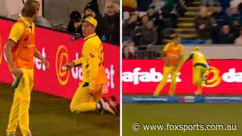 ’Mate, there’s a game going on’: Marnus filthy with Aussie sub in bizarre catch drama