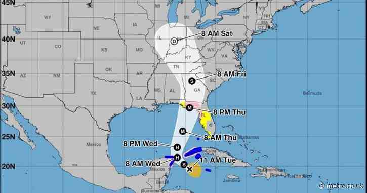 Map projects Tropical Storm Helene hitting US as strongest hurricane in a year