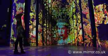 Late Queen's face lights up Canterbury Cathedral in stunning art installation