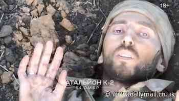 Moment Ukrainian drone is sent to kill Russian soldier in aerial grenade run -  before later returning to SAVE his life