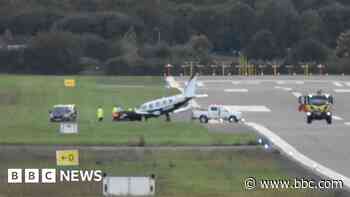 Plane veers off runway amid emergency incident