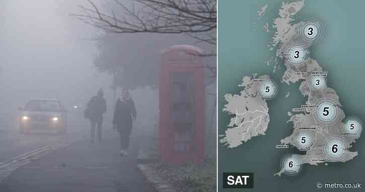 Map shows where temperatures will plummet across UK this weekend