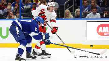 Brind'Amour plays 1st game coached by dad, Rod