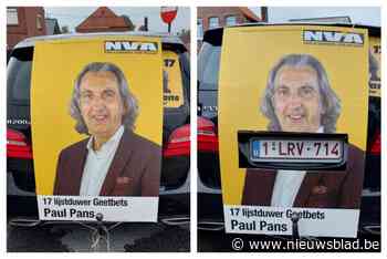 Verkiezingskandidaat Paul Pans moet na klacht affiche op wagen aanpassen