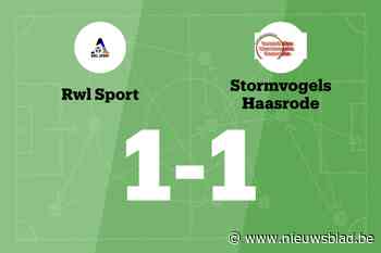 RWL Sport B en KST Haasrode B eindigt op 1-1