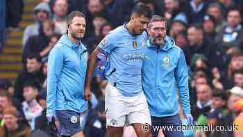 Man City dealt a huge blow as Premier League champions confirm star midfielder Rodri suffered a serious knee injury in grudge match with Arsenal