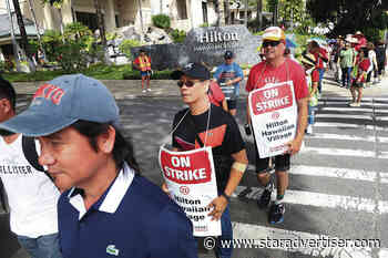 1,800 hotel workers strike at Hilton Hawaiian Village