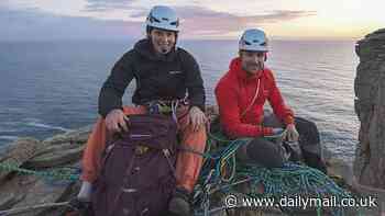 Is this Britain's most trusting husband? Blind climber relies on his wife to guide him up steep rock faces