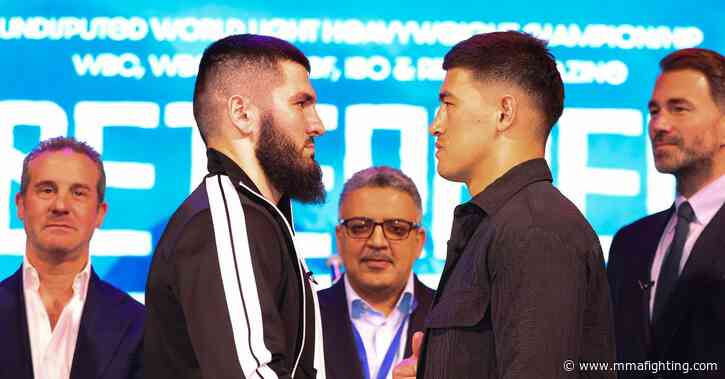 Artur Beterbiev, Dmitry Bivol share intense faceoff for Oct. 12 fight; Epic trailer released