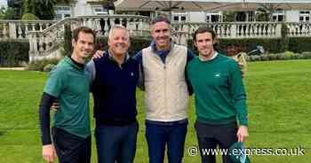 Andy Murray joins football and cricket royalty as he returns to exclusive golf course