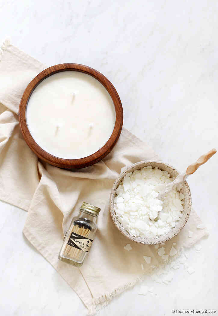 DIY Wood Bowl Candle