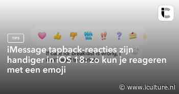 iMessage tapback-reacties zijn handiger in iOS 18: zo kun je reageren met een emoji