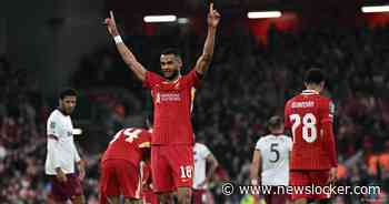 Twee treffers Cody Gakpo bij ruime zege Liverpool van Arne Slot in League Cup, ook Arsenal bekert door