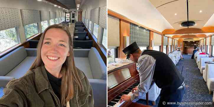 I toured first-class cars on the Rocky Mountaineer train, where tickets cost $2,269 and come with a luxe bar that's off-limits to other passengers