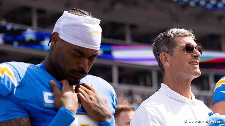 Chargers' Jim Harbaugh 'disappointed' NFL suspended star Derwin James: 'There was not a defenseless player'