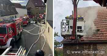 Brand in Gaibach stellt Feuerwehr vor große Herausforderungen - "starke Anstrengung"