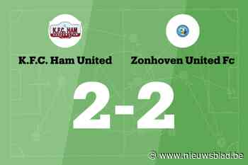 Zonhoven Utd. B sleept gelijkspel uit de brand in de uitwedstrijd tegen Ham United