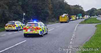 Young man dies after A27 crash