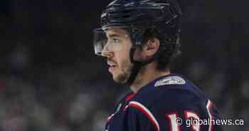 Blue Jackets honour Johnny Gaudreau before NHL team’s 1st home game since his death