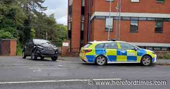 Busy Hereford road blocked after crash