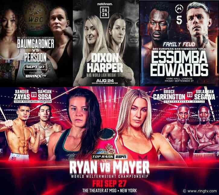 Fight Night Program – Week of September 26-October 2