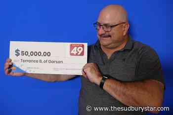 Garson man wins $50,000 playing Ontario 49