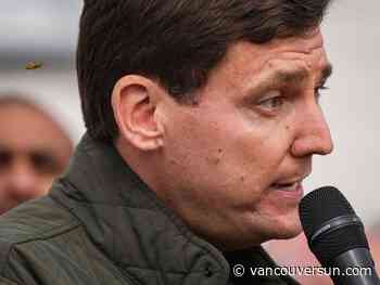 B.C. Election: David Eby gets stung (by a wasp) on the campaign trail