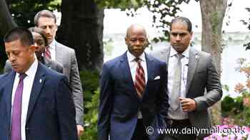 Somber Eric Adams spotted outside Gracie Mansion after vowing to fight Turkish bribery charges