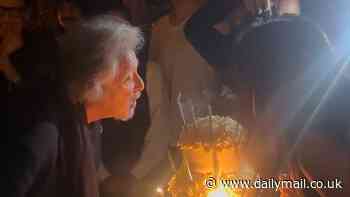 Al Pacino, 84, helps girlfriend Noor Alfallah, 30, blow out her birthday candles during party with Julia Fox