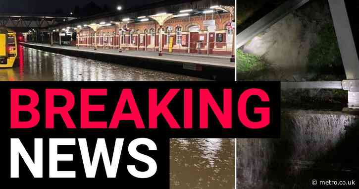 Commuter misery as motorway and railway lines blocked by flash flooding