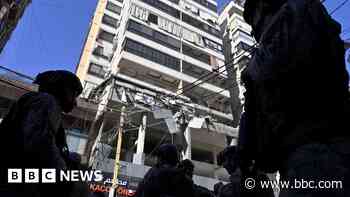 BBC surveys damage following Israeli strike on Beirut