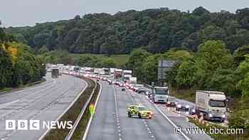 Stranded drivers rescued as flooding closes M5