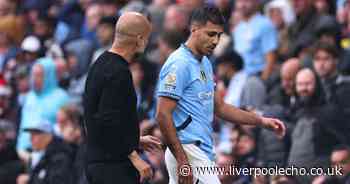 Pep Guardiola confirms Rodri injury timescale with massive Liverpool Premier League title impact