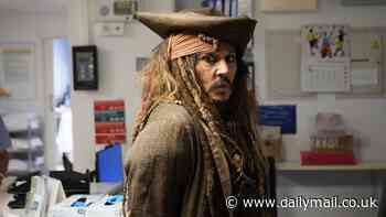 Johnny Depp dresses up as Captain Jack Sparrow to visit children in hospital - after star was welcomed back to Pirates of the Caribbean franchise following Amber Heard abuse allegations