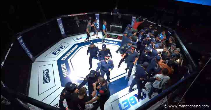 Missed Fists: Authorities storm cage to break up post-fight brawl