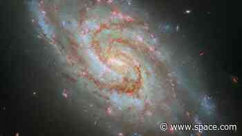 Hubble Space Telescope spies a spiral galaxy in a cosmic 'clock'