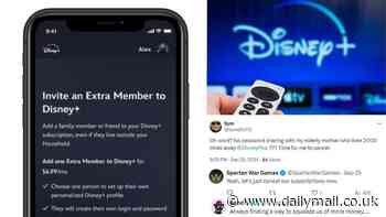 'Time for me to cancel!' Disney+ users are furious as the steaming giant starts charging people £4.99/month to share their password