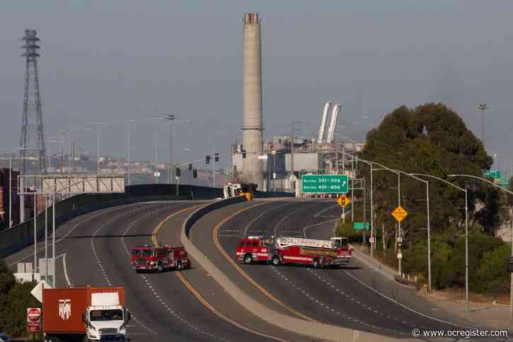 Vincent Thomas Bridge remains closed on Friday as firefighters monitor lithium-battery fire