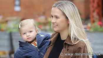 Molly-Mae Hague has a big smile on her face as she steps out in a trendy brown suede trench coat to enjoy a wholesome day out with daughter Bambi