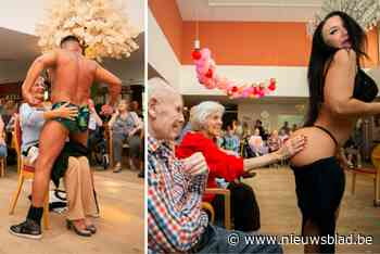 IN BEELD. Bewoners rustoord genieten van stripteaseshow: “Ze mogen van mij al terugkomen”