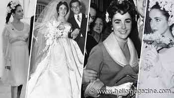 Elizabeth Taylor's unique wedding dresses for eight marriages: From tie-dye to green silk