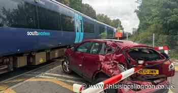 Travel CHAOS after crash between Southeastern train and car at level crossing