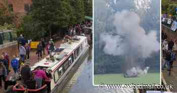 Watch dramatic moment police EXPLODE WW1 bomb found in canal