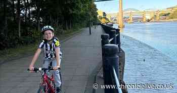 Whitley Bay lad's epic 300 mile cycle challenge for brain tumour research in honour of his much-loved Uncle Andy