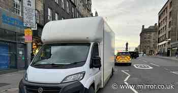 Van driver penalised for parking on pedestrian crossing in city centre