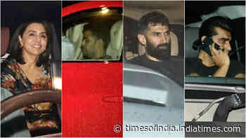 Neetu, Akash, Aditya arrive for Ranbir's 42nd birthday