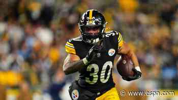 Steelers rule out running back Warren vs. Colts