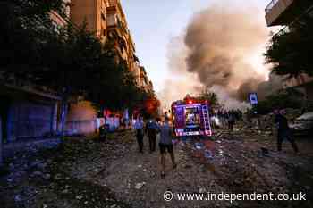 Israel-Lebanon live: Israeli army warns Beirut suburbs residents to flee as fresh attacks on Hezbollah planned