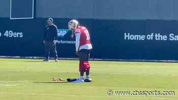 LOOK: 49ers' Brandon Aiyuk throws tantrum over Kyle Shanahan asking him to change his shorts during practice