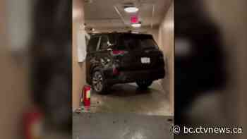 American woman gets SUV stuck in elevator bay at B.C. casino